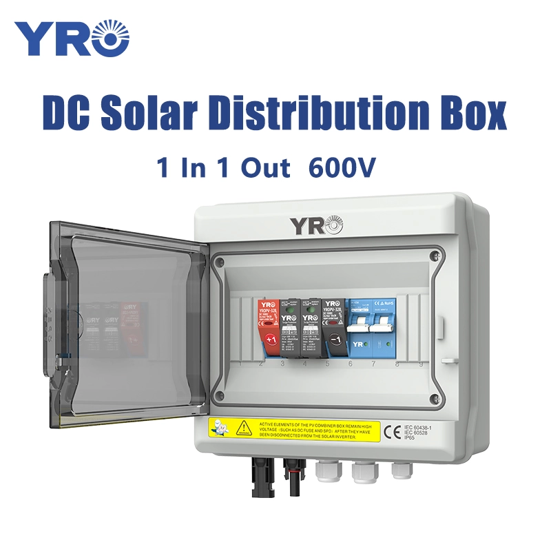 1 in 1 out 600V DCソーラー配信ボックス