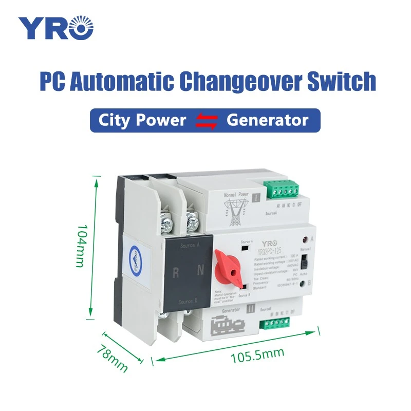 2p 125a 220v Pc Ats Generator Type